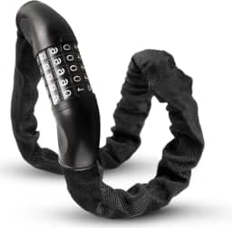 Cadeado de Bicicleta Solviva com Cadeado de 5 Dígitos – Corrente Antifurto de Alta Segurança, 80 cm, 6 mm de Espessura, Sem Chave, Ideal para Bicicletas, Motos, Patinetes, Portas e Portões