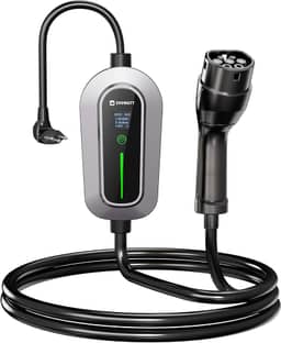 Carregador Portátil para Carro Elétrico BYD GWM VOLVO CHERY TOYOTA, 3,5kW, Bivolt 110v 220v, 6 metros, Wallbox, LED indicador, Tela TOUCHSCREEN