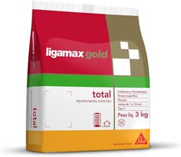 Sika - Rejunte colorido - Ligamax Gold Total Marrom - Rejunte de porcelanatos, cerâmicas, pedras naturais - Pisos e paredes -Textura superfina - 3 kg