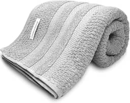 Toalha De Rosto Buddemeyer Vanilla Extra Soft 100% Algodão Alta absorção Macia Grande 48 x 80cm (Cinza Prata 3138)