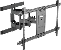 Suporte de TV Articulado de Parede, Inclinação Horizontal e Vertical, Peso Máximo de 60 Kg, TVs Planas e Curvas de 50'' a 90'', Preto, A02V8N, ELG