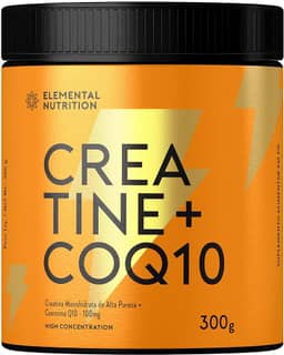 Creatina Pura + Coenzima q10-300g em pó - laudo de Pureza 100%.