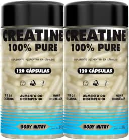 Kit 2x Creatina 100% Pura Monohidratada e Micronizada - Pote 120 Capsulas - Creatine Pure Monohydrate - Importada Alto Grau de Pureza - Original