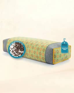 Travesseiros retangulares de trigo sarraceno, travesseiros planos de suporte cervical para dormir, enchimento de casco de trigo sarraceno ajustável para alívio da dor no pescoço, com capas