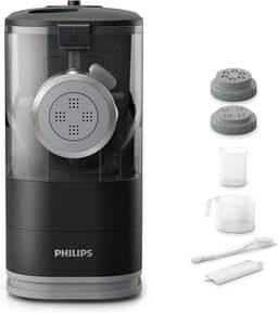 Philips HR2371/05 - Máquina de fazer massa e massa (3 pratos intercambiáveis), cor preta