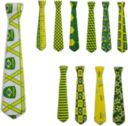 Gravata Kit 24 Unid Carnaval Festa Copa Do Mundo Brasil Jogo (2014-F)