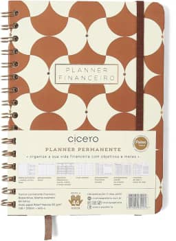 PLANNER PERMANENTE WIRE-O BOSSA NOVA FINANCEIRO A5 BOEMIA CARAMELO