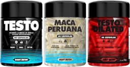 Kit Maca Peruana 60 Cápsulas 100% Pura Natural +1x Vitaminas e Minerais Dilated 60 Caps Magnésio Zinco Vitamina B6 +1x Vitaminas e Minerais 60 Caps Niacina Vitamina B12 Calcio - Original Body Nutry