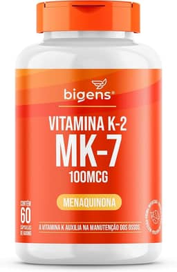 Vitamina K2 Mk-7, (Mk7) 100 Mcg, 60 cápsulas, Biogens