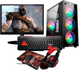 PC Gamer Completo Intel Core i5 Memoria Ram 16GB Placa de Video 4GB SSD 240GB Monitor HDMI Kit Gamer
