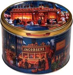 Biscoito Amanteigado em Lata Importado Dinamarquês JACOBSENS "THE MARKET PLACE" 100% Manteiga - Sem Gordura Vegetal 340g