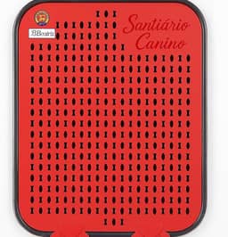 Sanitário Canino, Grade Vermelha com Pés de Apoio, 63.5cm, Formato Exclusivo para Escoamento de Urina