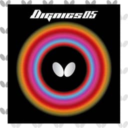 Borracha para tênis de mesa Butterfly Dignics 05 | Borracha para tênis de mesa de borboleta | 1,9 ou 2,1 mm | Vermelho ou Preto | 1 folha de borracha para tênis de mesa invertida | Borracha profissional para tênis de mesa