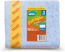 Pano Piso Esfregão 40 x67 Colors Emb. Econômica c/3, Alklin