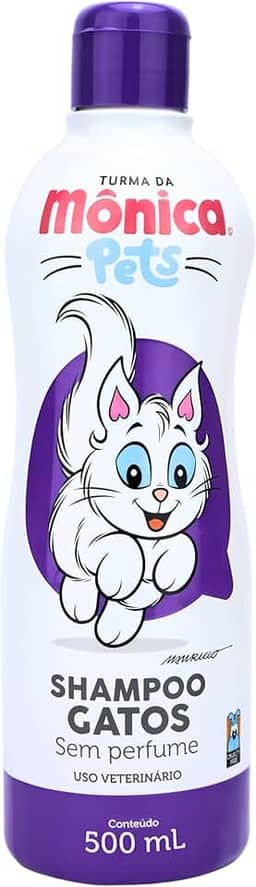 Shampoo de Pêlos Para Gatos, Turma da Mônica, 500 ml, Roxo
