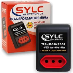 Autotransformador Conversor de Voltagem Bivolt 127V 220V | 60VA 45W | Compacto e Seguro para Pequenos Equipamentos Eletrônicos