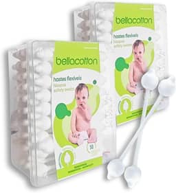 Haste Flexível bastonetes branco bebê 2 pacotes C/ 50unidades