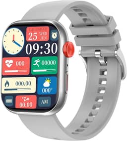 Relógio Inteligente Smartwatch FB047 com 1.83" Tela, Bluetooth, 100 Modos Esporte, IP68, 5 Dias Bateria - 37g Leve para Homens e Mulheres