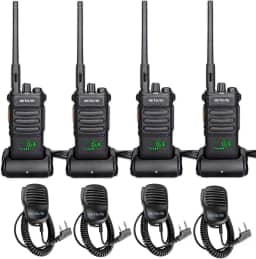 Retevis RT86 Rádio profissional bidirecional de longo alcance, walkie talkies de alta potência para adultos com microfone de ombro, rádios bidirecionais resistentes, recarregáveis, 2600 mAh, USB