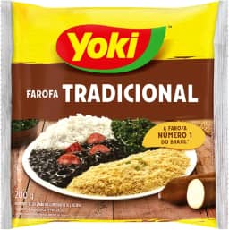 Farofa de Mandioca Temperada Tradicional Yoki Pacote 200g