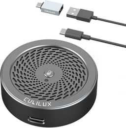 Cubilux Microfone de conferência USB, microfone de mesa USB para reuniões de vídeo, Skype, Zoom, equipes, microfone omnidirecional de mesa portátil USB para PC, laptop, MacBook, 3 metros