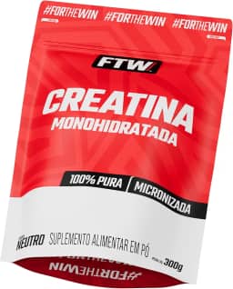 FTW Creatina Monohidratada 100% Pura - Explosão de Energia, Força e Resistência - Absorção Rápida para Ganho de Massa e Performance - Refil 300g