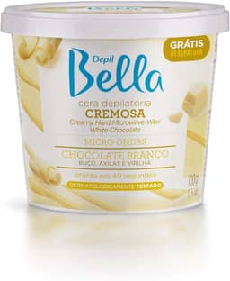 Cera Micro-Ondas Cremosa Chocolate Branco Depil Bella 100g, Depil Bella