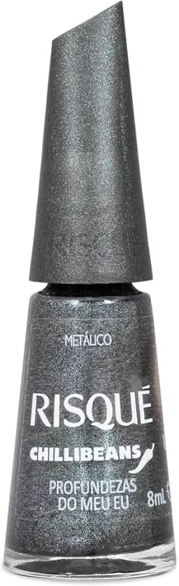 Esmalte Cinza Risqué & Chilli Beans Profundezas do Meu Eu Metálico 8ml