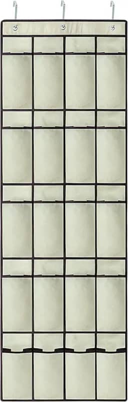 Ordene - Organizador de Sapatos para Porta com 20 Divisórias, Cor Bege, Linha My Closet