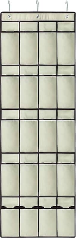 Ordene - Organizador de Sapatos para Porta com 20 Divisórias, Cor Bege, Linha My Closet