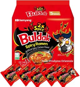 MACARRÃO INSTANTÂNEO LAMEN BULDAK SAMYANG - SABOR FRANGO PICANTE 2X - PACK CONTENDO 5 PACOTES