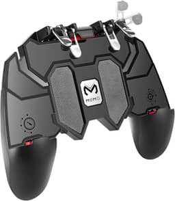 DELAM Controlador de jogos móvel com gatilhos L1R1 L2R2, controle móvel PUBG com operação de 6 dedos, controle remoto de joystick para 4,7 a 6,5 polegadas, iPhone, Android, iOS, celular,