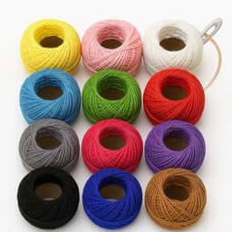 Kit 12 Linhas de Croche Coloridas 100% Algodão Cores Vivas Não Desbotam