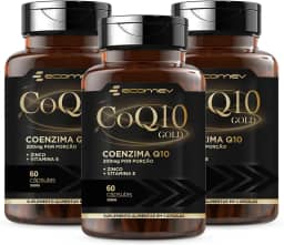 3Un Coenzima Q10 Gold 200Mg De CoQ10 Pura + Vitamina E + Zinco 60 Cáps - Ecomev