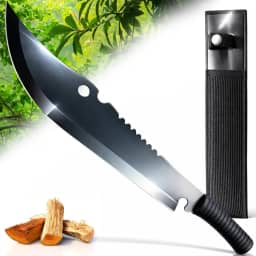 Facão 48cm para Camping, Trilhas e Roça com Cabo de Grip, Lâmina de 33cm e Acabamento Premium – Corte Forte e Seguro