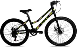 Colli Bike Bicicleta Londres Quadro Rebaixado Aço Carbono Aro 24, Aros Aero Parede Dupla Tamanho do quadro 14" 36 Raias 7 Velocidades Freios a Disco Suporte de guidão Down Hill