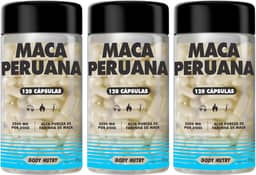 Kit 3x Maca Peruana Premium 2500mg 100% Pura Pote 120 Cápsulas Matéria Prima Importada Para Homens e Mulheres | Energia Resistência
