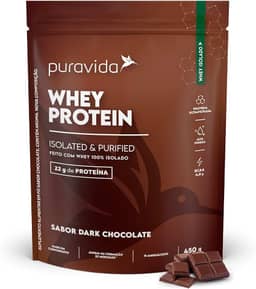 Puravida Proteínas Whey Protein Isolado Dark Chocolate 450g