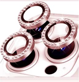 Kit 3 Películas Lente Câmera Strass Brilho Compatível Com iphone 14 15 Proteção