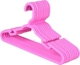 Kit Conjunto Cabide Infantil Reforçado Rosa 8mm - 30 Unidades