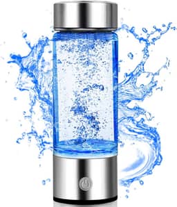 garrafa de água de hidrogênio, gerador de água rica em hidrogênio, máquina ionizadora de água de hidrogênio de vidro portátil recarregável com tecnologia spe e pem, para viagens diá
