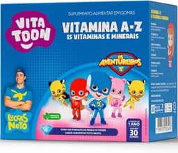 Vitatoon Luccas Neto Polivitamínico A a Z (30 gomas), Sorvete de Tutti-Frutti