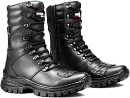 Bota Coturno Militar Tático Couro Cano Alto Masculino