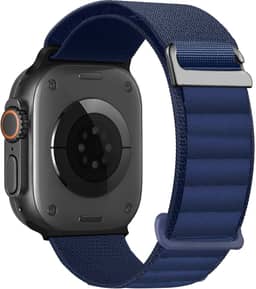 Pulseira de nylon Alpine Loop - compatível com Apple Watch Ultra 2/Ultra de 49 mm, 45 mm e 44 mm, ajustável com pulseira de gancho de metal C para iWatch Ultra 2 iWatch Ultra série 10 de 46 mm SE/9/8