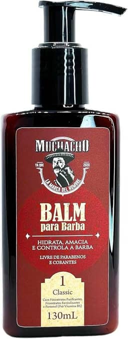 Muchacho, Balm para Barba Muchacho Classic Frasco 130ML - Hidrata, modela e perfuma sua barba - - Mesmo Produto, nova embalagem