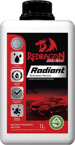 SHAMPOO NEUTRO CONCENTRADO AUTOMOTIVO REDRAGON AUTO CARE RADIANT 1 L