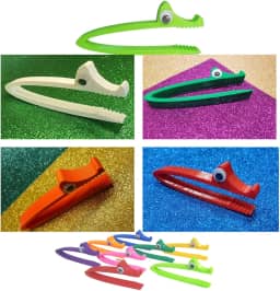 Pinça infantil Jacaré Fortalece e Desenvolve a Coordenação motora fina e movimento (2 UNIDADES)