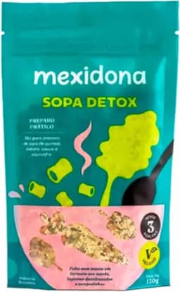 Sopa Detox (Espinafre/Couve/Cenoura/Quinoa e Macarrão) de 130g-Mexidona