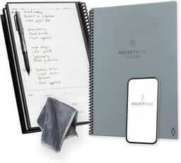 Caderno reutilizável Rocketbook Fusion, 21,6 x 27,9 cm, Deep Space Gray