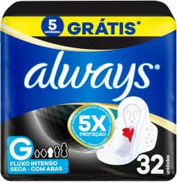 Absorvente Noturno Always Noites Tranquilas Seca com abas 32 Unidades